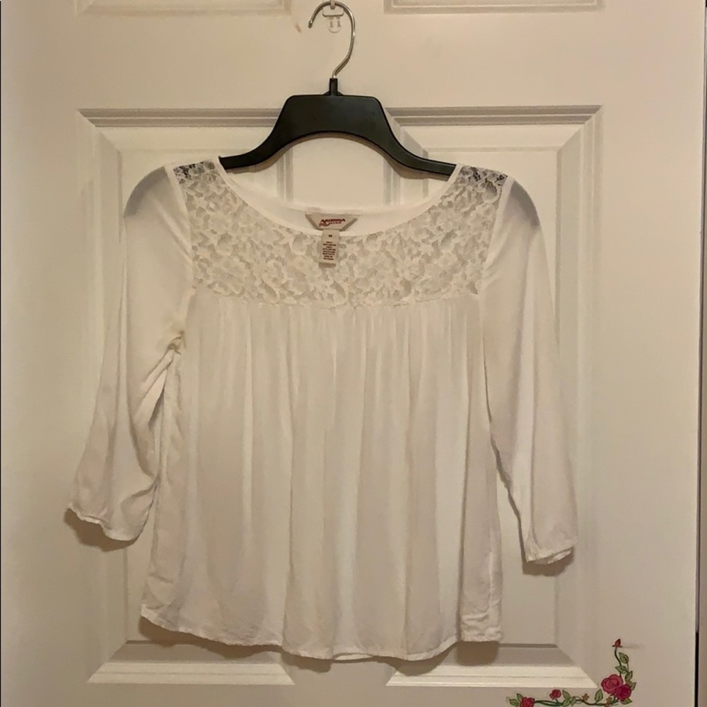 White flowy shirt